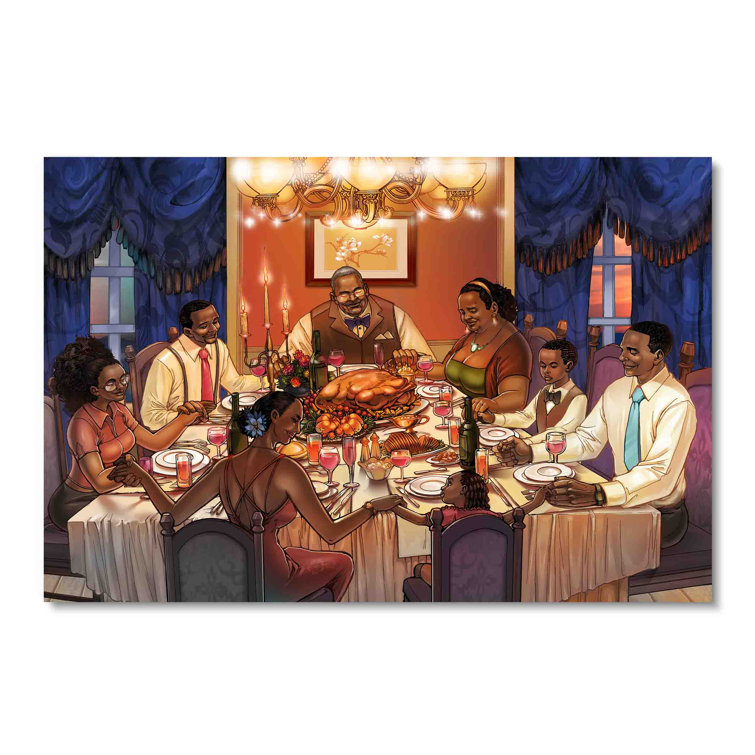 Mercer41 Family Eating Dinner, African American Wall Decor, Acrylic